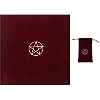 Geneic Pentagram Tarot Mantel con bolsa de terciopelo Altar Tarot Tela Divinación Astrología Juego de mesa Pentáculos…